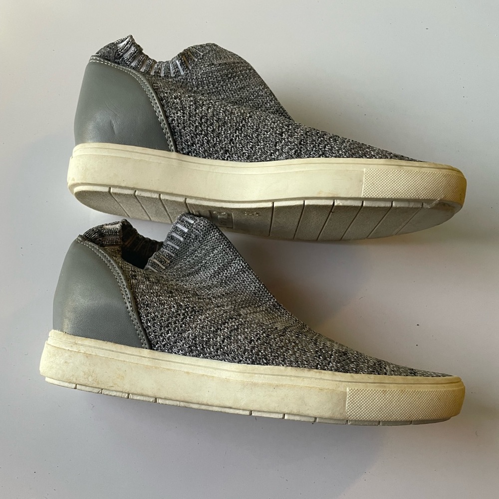 Brash Women's Grey Stretch Knit High Top Shoes  Size 7.5